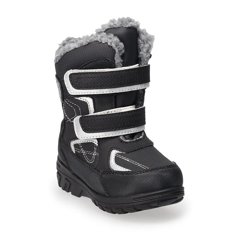 NEW! Totes Tayton Kids Waterproof Insulated Flat Heel Winter Boots Size 9T Black